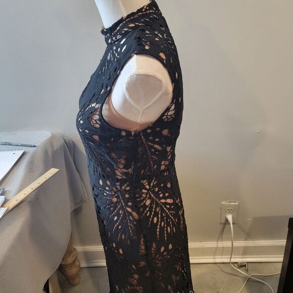 Sugar Lips Black Lace Bodycon Dress Size Small - Picture 3 of 11